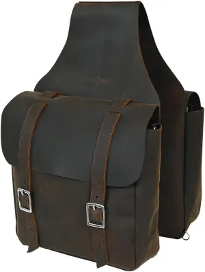 HILASON Soft Leather Horse Saddle Bag Tan | Equestrian Western Leather Saddle Bag | Adjustable Closure Saddle Bag