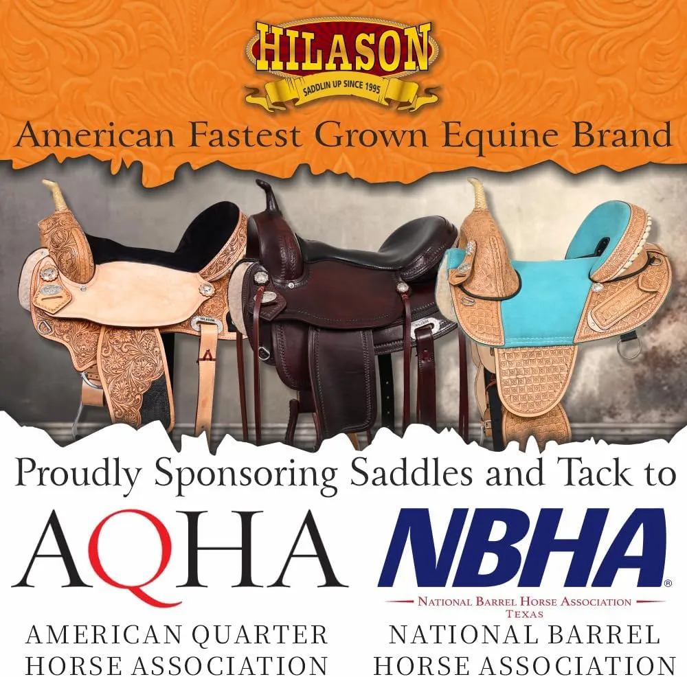 HILASON Western Horse Wide Gullet Trail Black American Leather Saddle | Horse Saddle | Western Saddle | Draft Horse Saddle | Saddle for Horses | Horse Leather Saddle