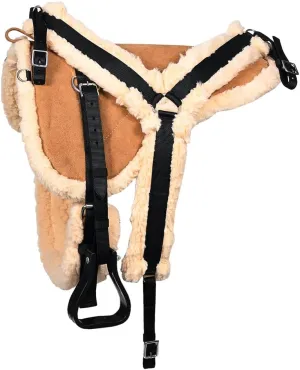 Hilason Western Suede Leather Bareback Pad & Breast Collar and Girth | Saddle Pads