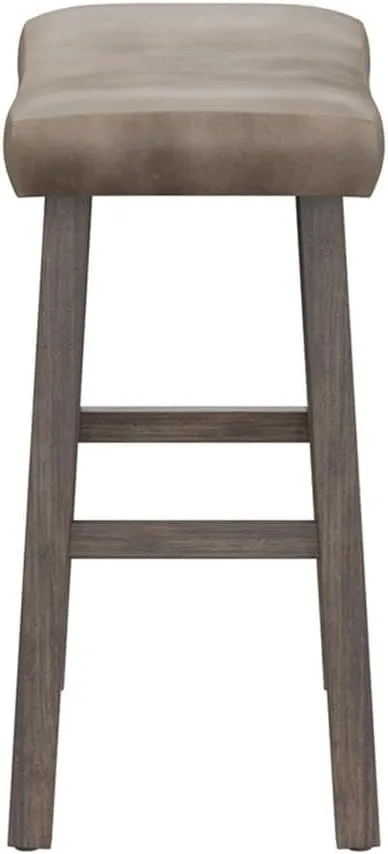 Hillsdale Furniture Saddle Counter Stool, Rustic Gray