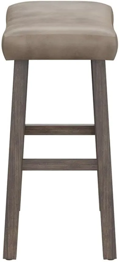 Hillsdale Furniture Saddle Counter Stool, Rustic Gray