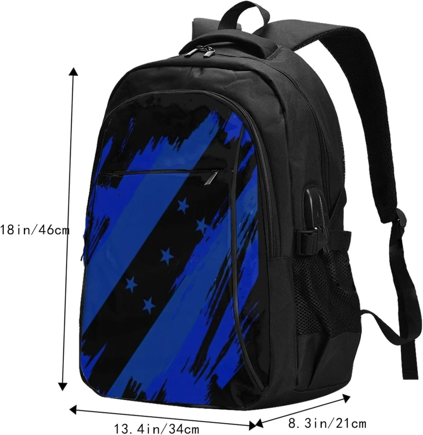 Honduran Flag Travel Backpacks Casual Backpack Large Capacity Laptop Rucksack Luggage Daypacks with USB Charging Port Multi-Pockets Bags for Hiking