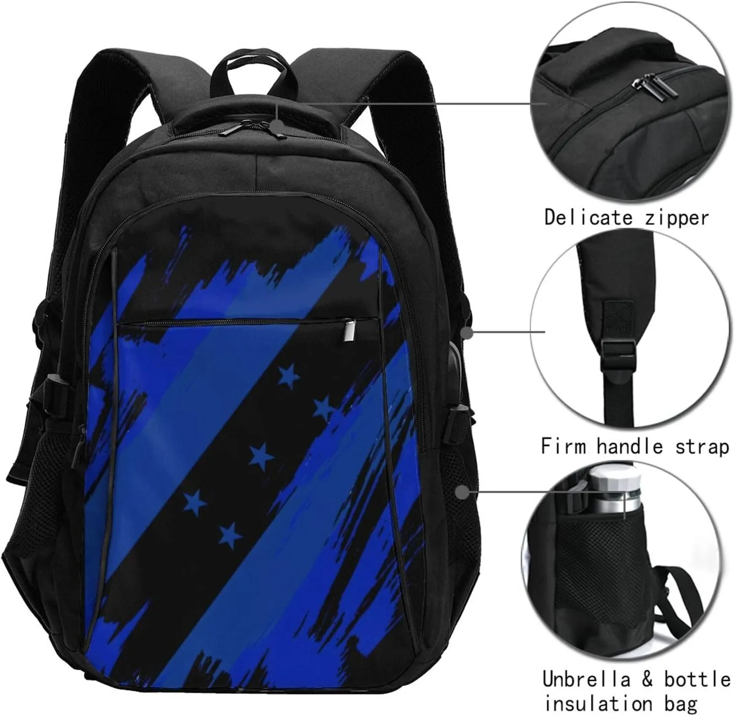 Honduran Flag Travel Backpacks Casual Backpack Large Capacity Laptop Rucksack Luggage Daypacks with USB Charging Port Multi-Pockets Bags for Hiking