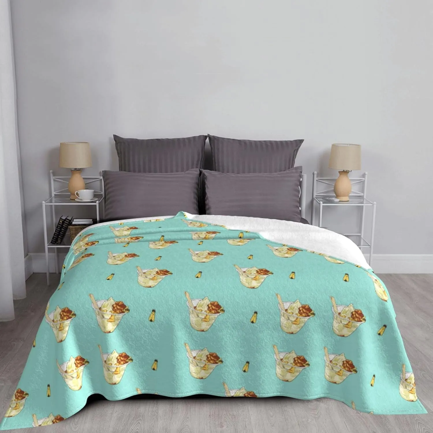Honey Sundae Super Soft Microfiber Flannel Blankets, Bed, Sofa Ultra Luxurious Warm and Cozy for All Seasons