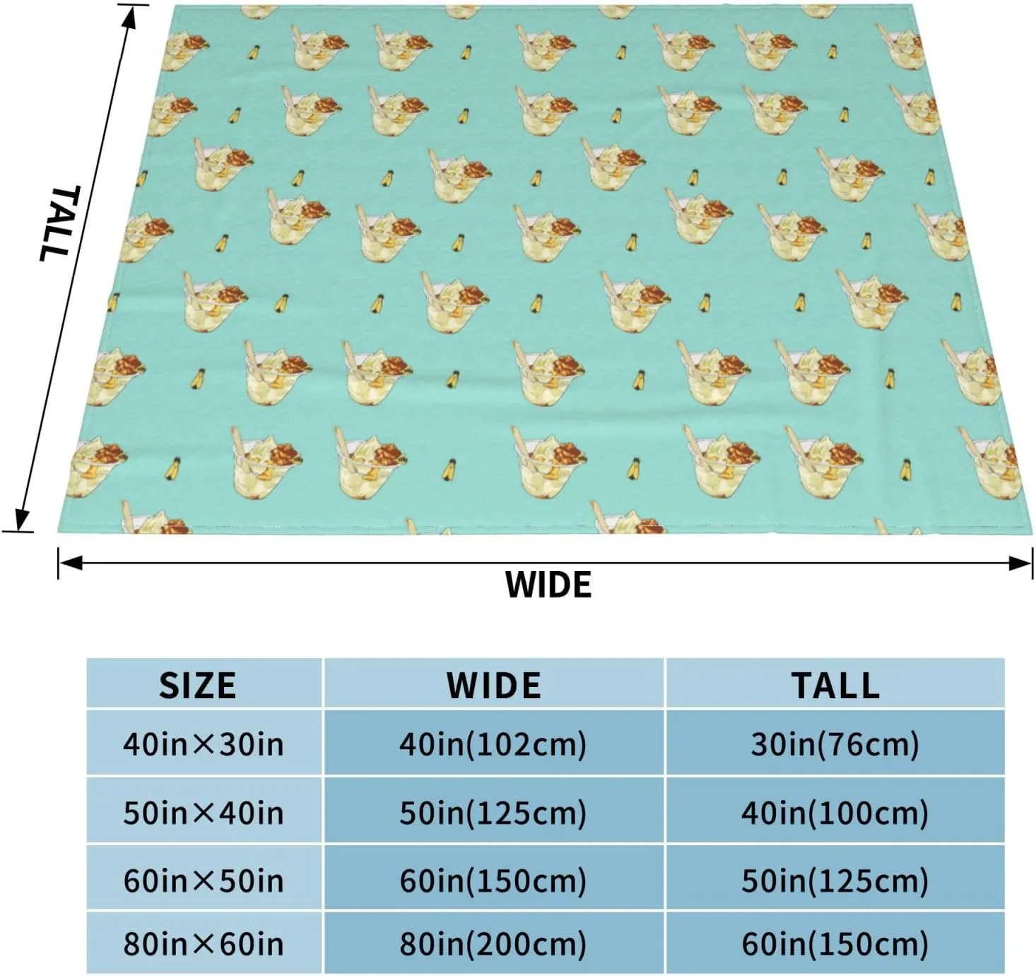 Honey Sundae Super Soft Microfiber Flannel Blankets, Bed, Sofa Ultra Luxurious Warm and Cozy for All Seasons