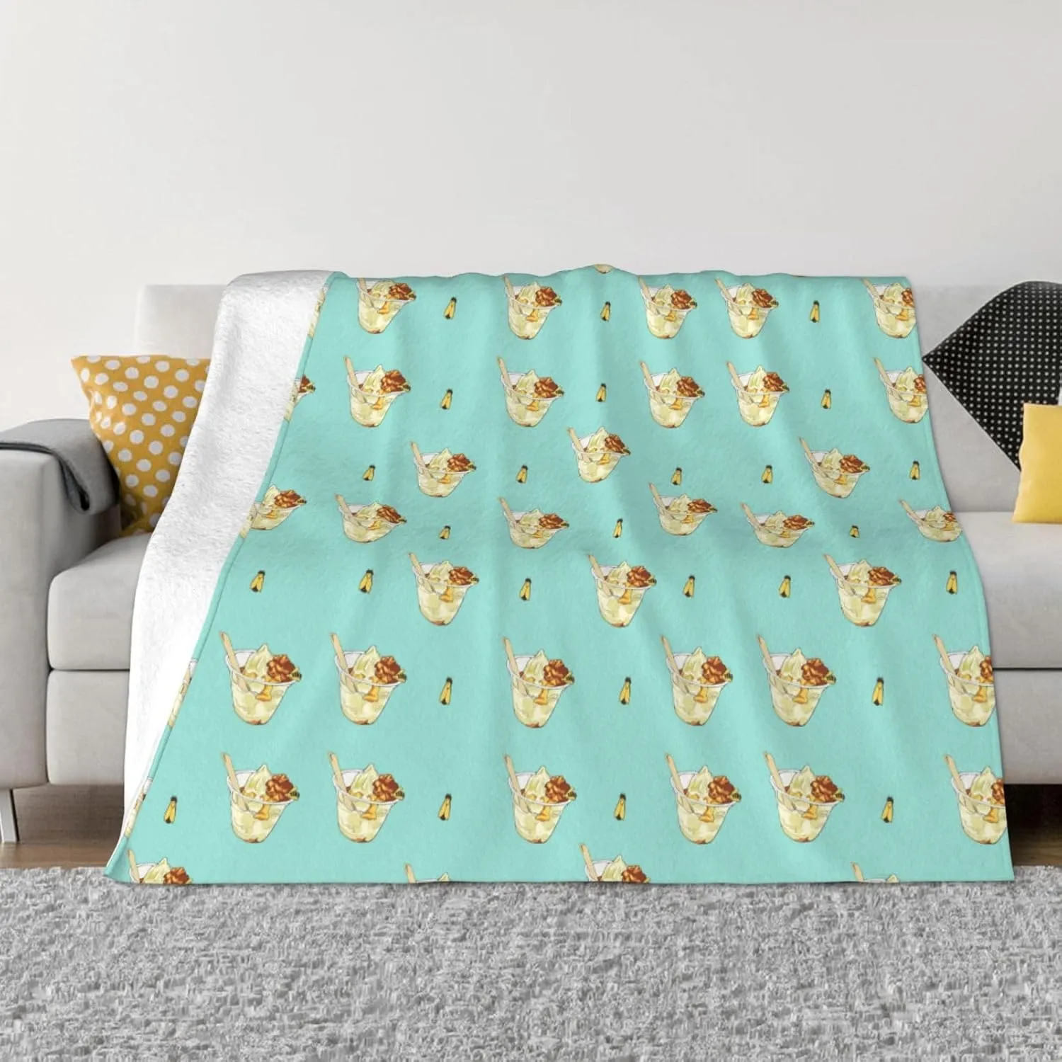 Honey Sundae Super Soft Microfiber Flannel Blankets, Bed, Sofa Ultra Luxurious Warm and Cozy for All Seasons