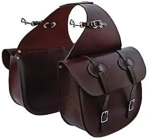 Horse Saddle Bag Cowhide Genuine Leather Western Equestrian Trail Simple Horse Saddle Bag Pack Equipment Horse Saddle Bags Size: 10” L x 10” W x 3 ½” D inches, SMPL89