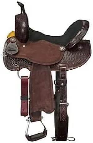 Horse Saddle Western Barrel Racing Racer Leather Handmade Premium Comfort Riding Trail Equestrian Tooled Carved Best Horse Riding Saddle for Horse Size: 10-18 inches Seat Available, BRD316
