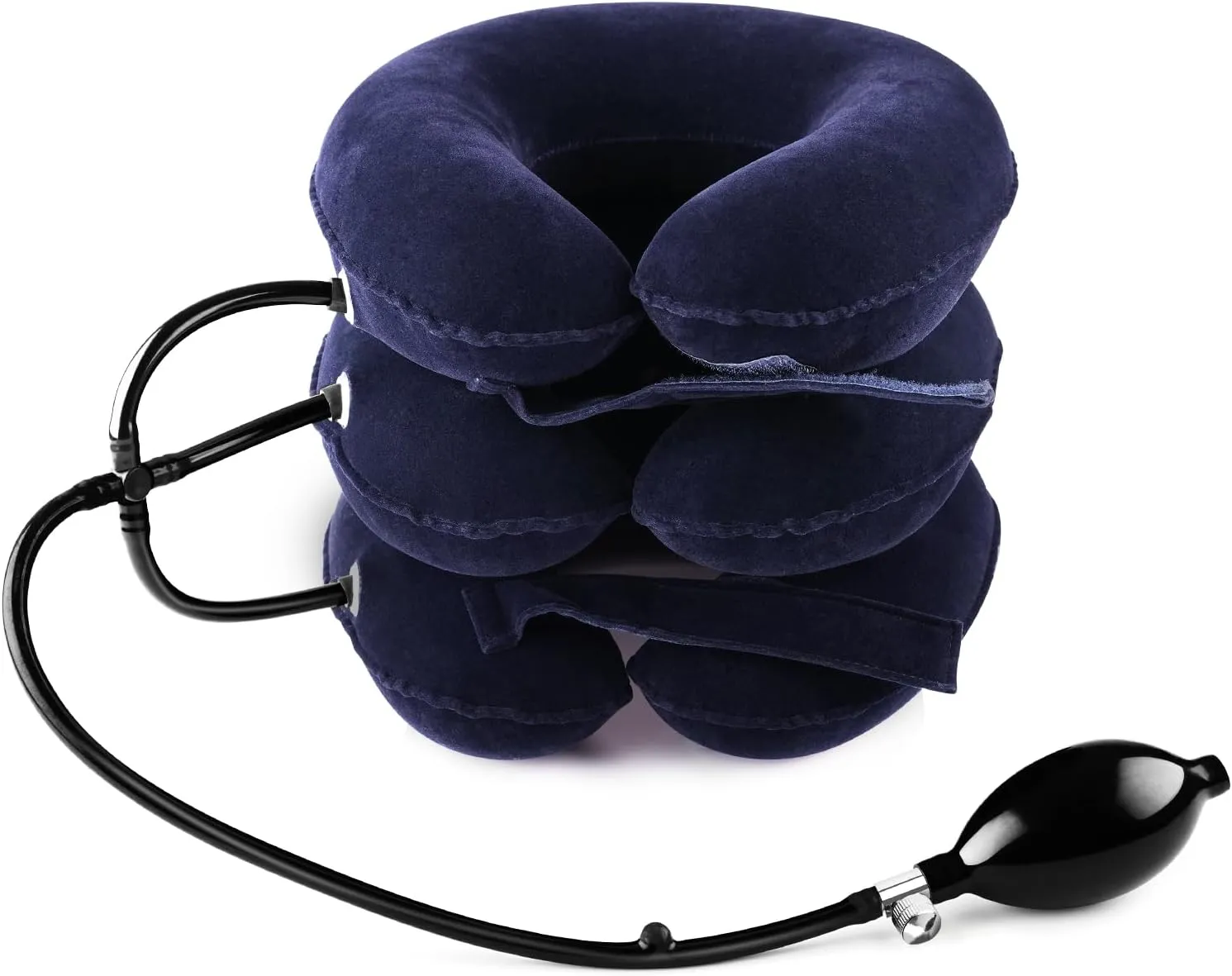Hotodeal Cervical Neck Traction Device, Neck Stretcher for Instant Neck Pain Relief,Inflatable & Adjustable Neck Support Brace Neck Traction Pillow,Blue
