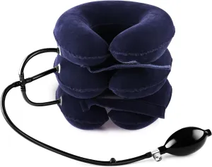 Hotodeal Cervical Neck Traction Device, Neck Stretcher for Instant Neck Pain Relief,Inflatable & Adjustable Neck Support Brace Neck Traction Pillow,Blue