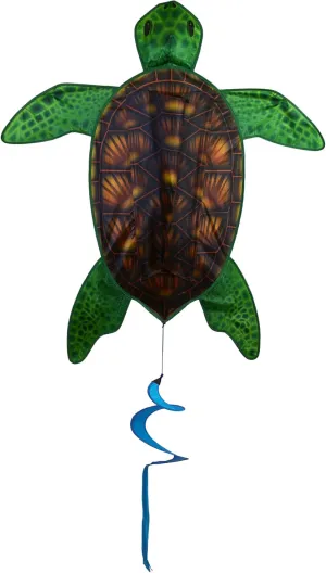 In the Breeze 3274 - Realistic Sea Turtle Kite - Fun, Easy Flying Kite,44" H x 40" W, 42" Twister Tail