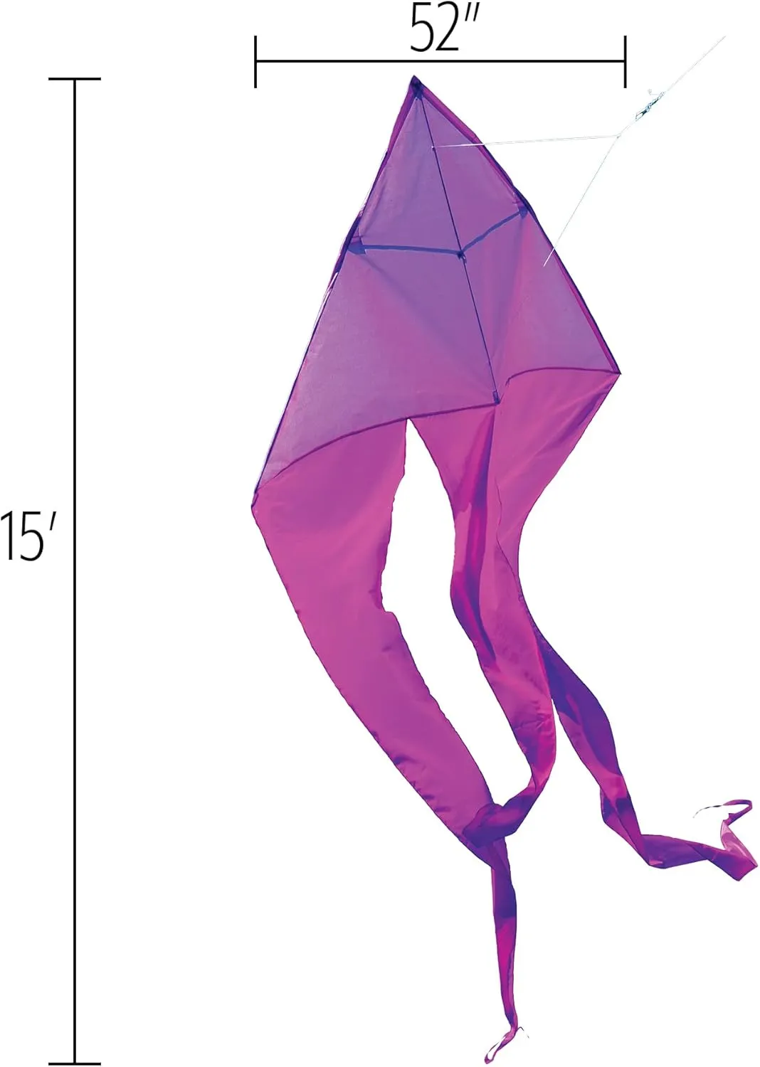 In the Breeze Wave Delta Kite, Single Line Kite, Ripstop and Taffeta Fabric, Line and Bag Included