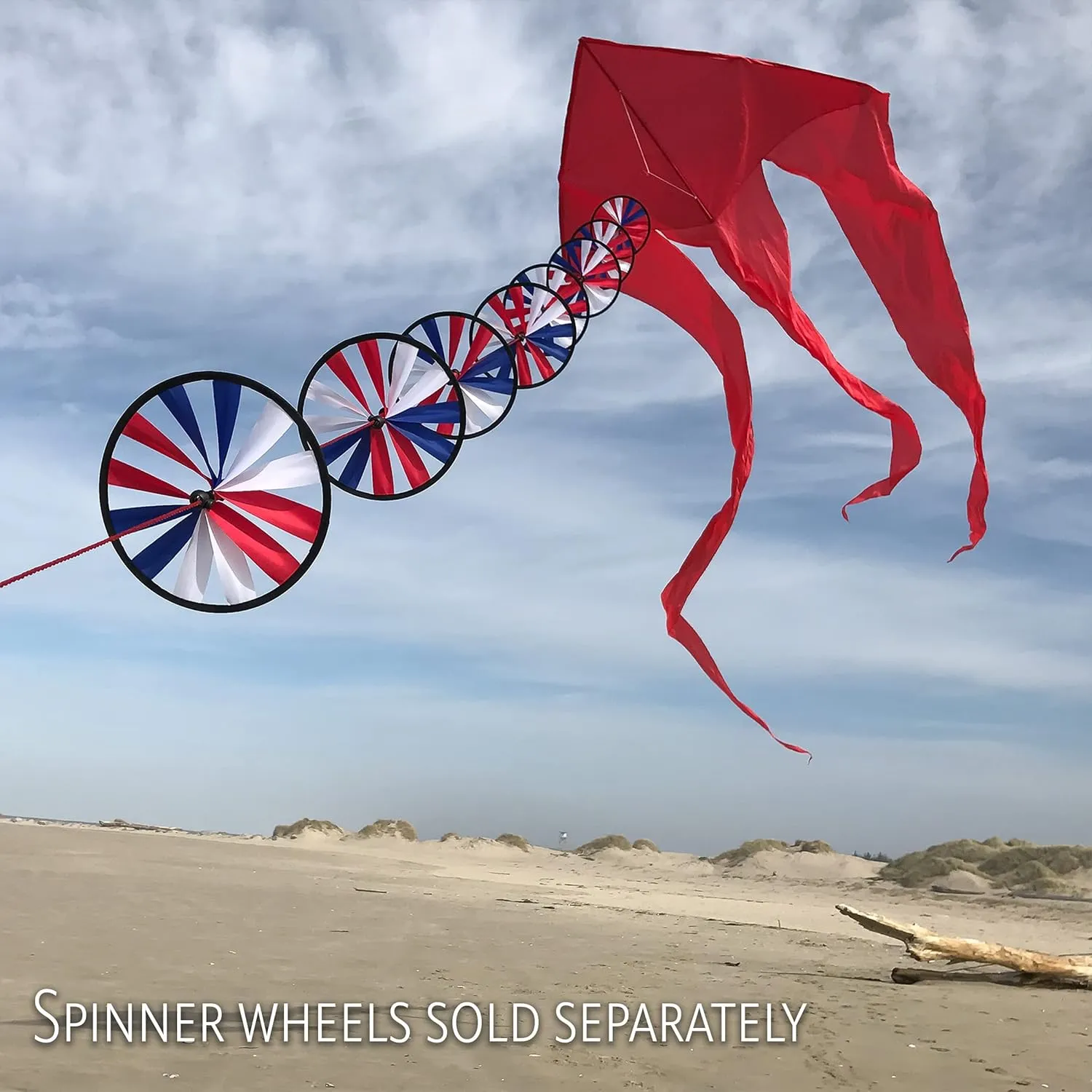 In the Breeze Wave Delta Kite, Single Line Kite, Ripstop and Taffeta Fabric, Line and Bag Included