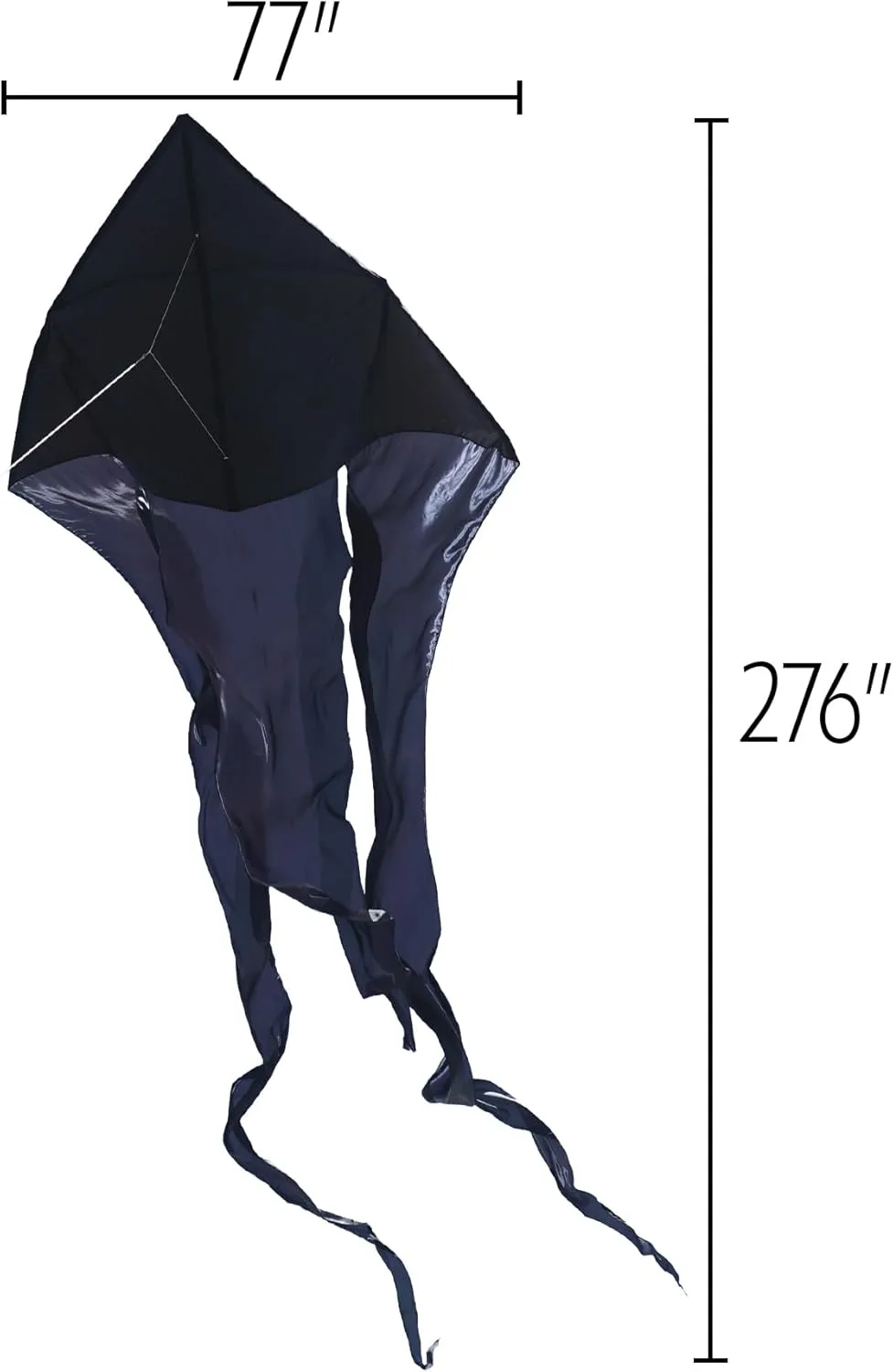 In the Breeze Wave Delta Kite, Single Line Kite, Ripstop and Taffeta Fabric, Line and Bag Included