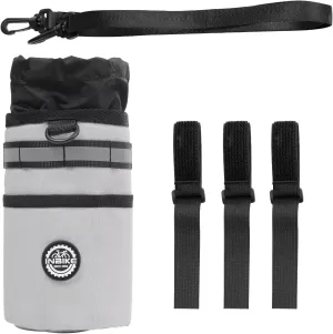 INBIKE Bike Cup Holder, 16oz - 34oz Installing Insulated Water Bottle Holder Handlebar for Bicycle with Extra Pocket Waterproof Reflective, with Removable Hook&Loop Fasteners and Shoulder Strap Khaki