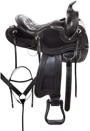inch, Endurance Western Pleasure Trail Leather Horse Saddle Size 18" Inch Seat Available