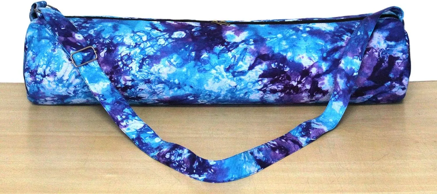 INDIAN CRAFT CASTLE ICC Yoga Mat Bag Carrier Full-Zip Exercise Yoga Mat Carry Bag for Women Men with Multi-Functional Storage Pockets and Adjustable Shoulder Strap 26X6 Inches