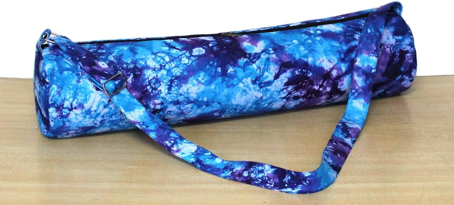 INDIAN CRAFT CASTLE ICC Yoga Mat Bag Carrier Full-Zip Exercise Yoga Mat Carry Bag for Women Men with Multi-Functional Storage Pockets and Adjustable Shoulder Strap 26X6 Inches