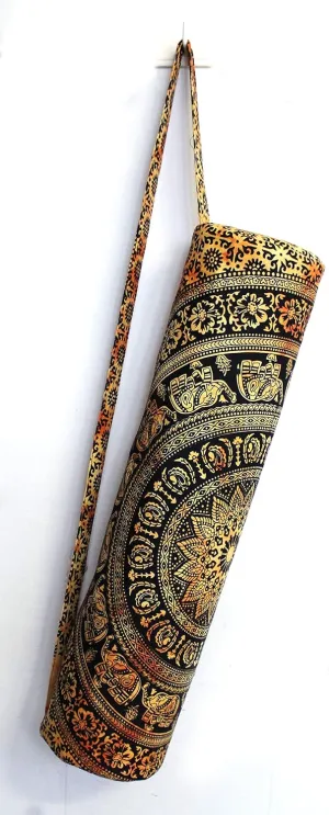 INDIAN CRAFT CASTLE ICC Yoga Mat Bag Carrier Full-Zip Exercise Yoga Mat Carry Bag for Women Men with Multi-Functional Storage Pockets and Adjustable Shoulder Strap 26X6 Inches