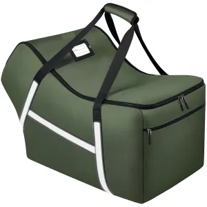 Infant Car Seat Travel Bag for Airplane Compatible with All Nuna Pipa Car Seat and Base,Chicco KeyFit 30 and Base, Padded Car Seat Bags for Air Travel,Car Seat Gate Check Bag with Side Pocket, Green