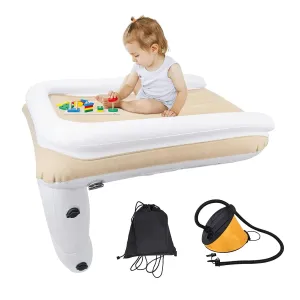 Inflatable Airplane Bed for Toddlers and Kids - Fits Most Economy Seats, Hand Pump and Carry Bag Included