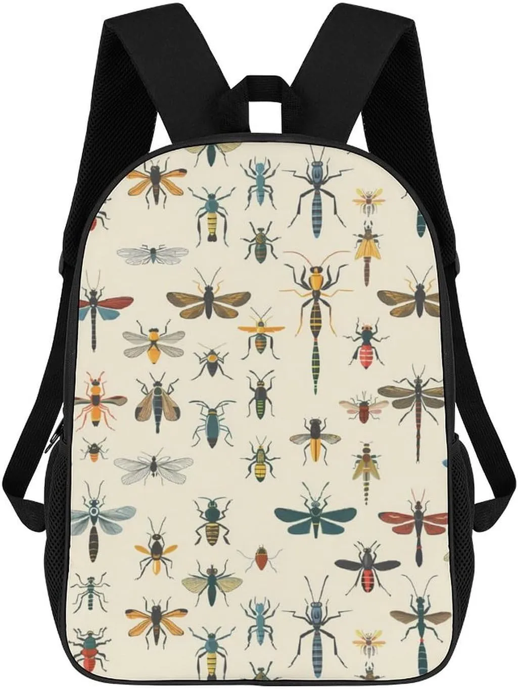 Insect 17 Inch Backpack Print Laptop Backpack Shoulder Bag Casual Daypack for Men Women
