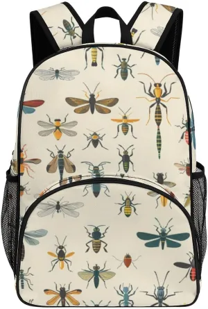 Insect Backpack Print Laptop Bag Shoulder Bags Travel Casual Daypacks For Women Men