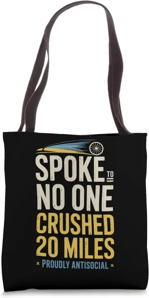 Introvert Cyclist Humor Solo Ride Mental Health Biker Life Tote Bag