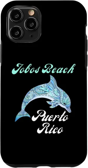 iPhone 11 Pro Jobos Beach Puerto Rico Floral Dolphin Vacation Family Match Case