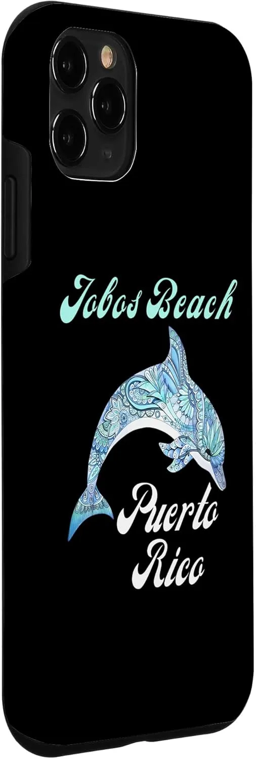 iPhone 11 Pro Jobos Beach Puerto Rico Floral Dolphin Vacation Family Match Case