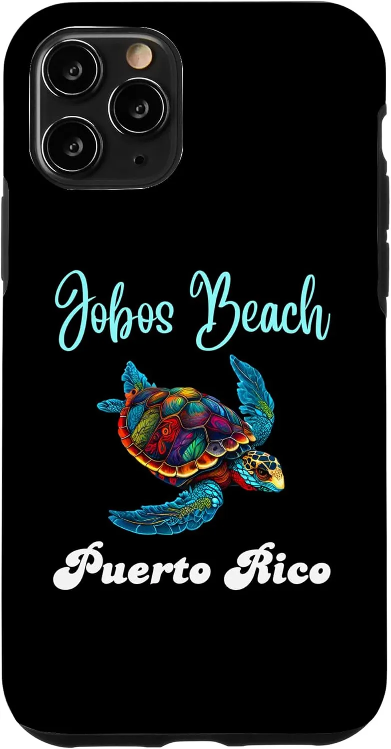 iPhone 11 Pro Jobos Beach Puerto Rico Floral Turtle Vacation Family Match Case