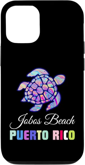 iPhone 12/12 Pro Jobos Beach Puerto Rico Floral Turtle Vacation Family Match Case