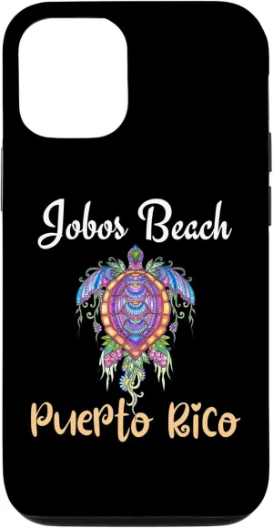 iPhone 13 Pro Jobos Beach Puerto Rico Floral Turtle Vacation Family Match Case