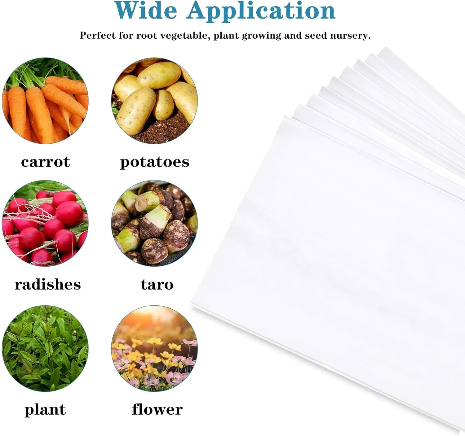 iPower 150-Pack 1 Gallon Grow Bags Black and White Panda Film Containers for Plants, Seedling and Rooting, Square Shape