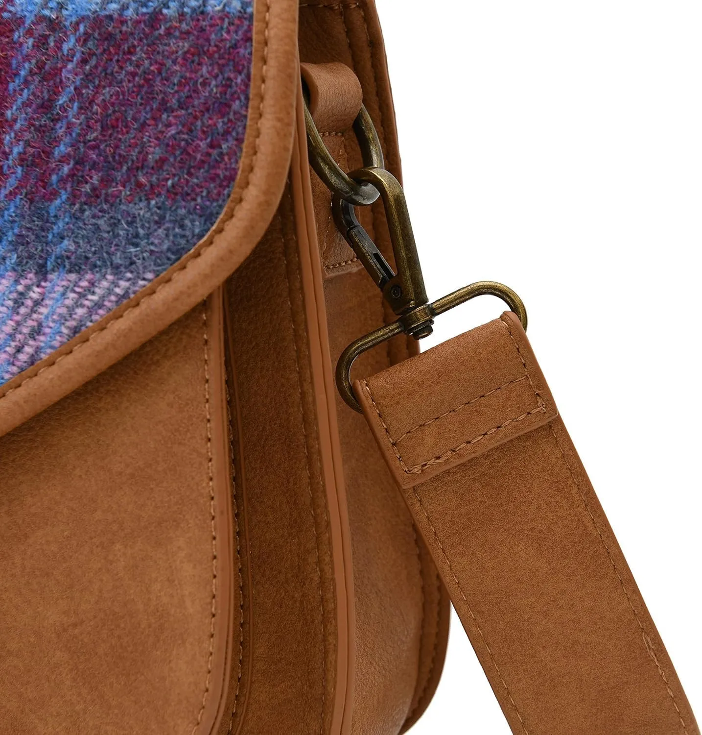 Islander Women Saddle Bag Harris Tweed & PU Leather