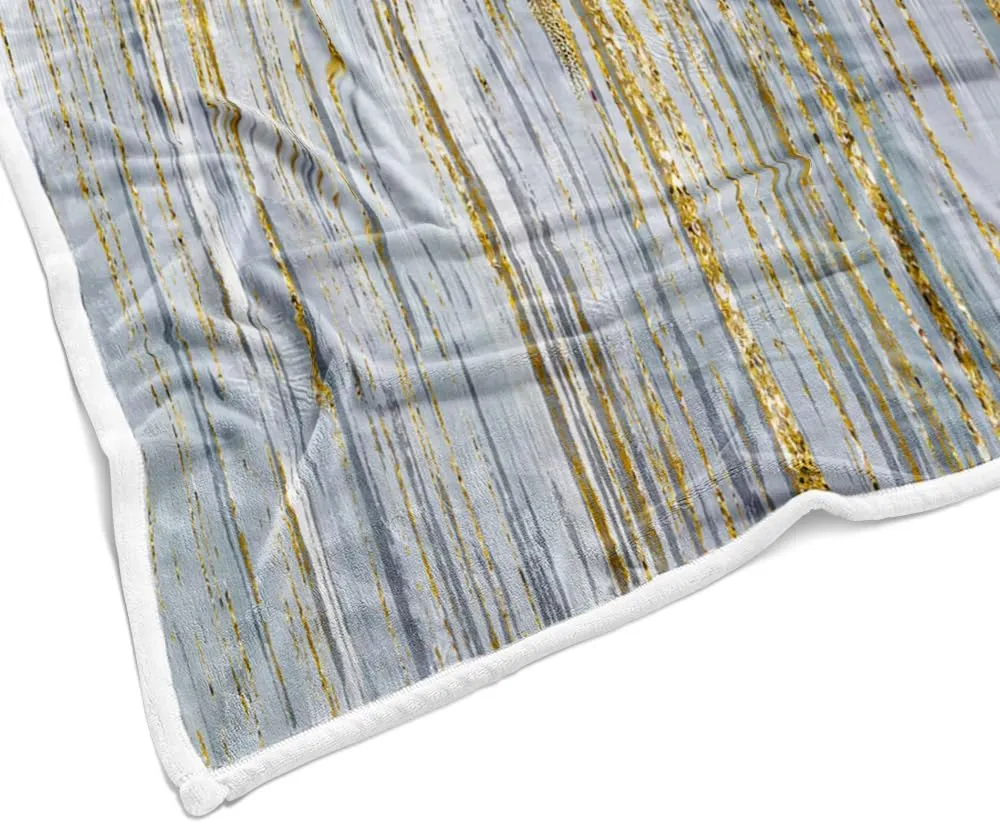 JAWO Red Golden Fleece Throw - Abstract Stripes Sherpa Blanket for Boys Teens Decor, Modern Fuzzy Blanket for Home, Sofas, Couches, Beds, Chairs 50x60