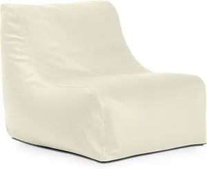 Jaxx Ponce Nautical Edition - Casual Bean Bag Seating for Boat, Yacht & Watersports - Marine Vinyl White