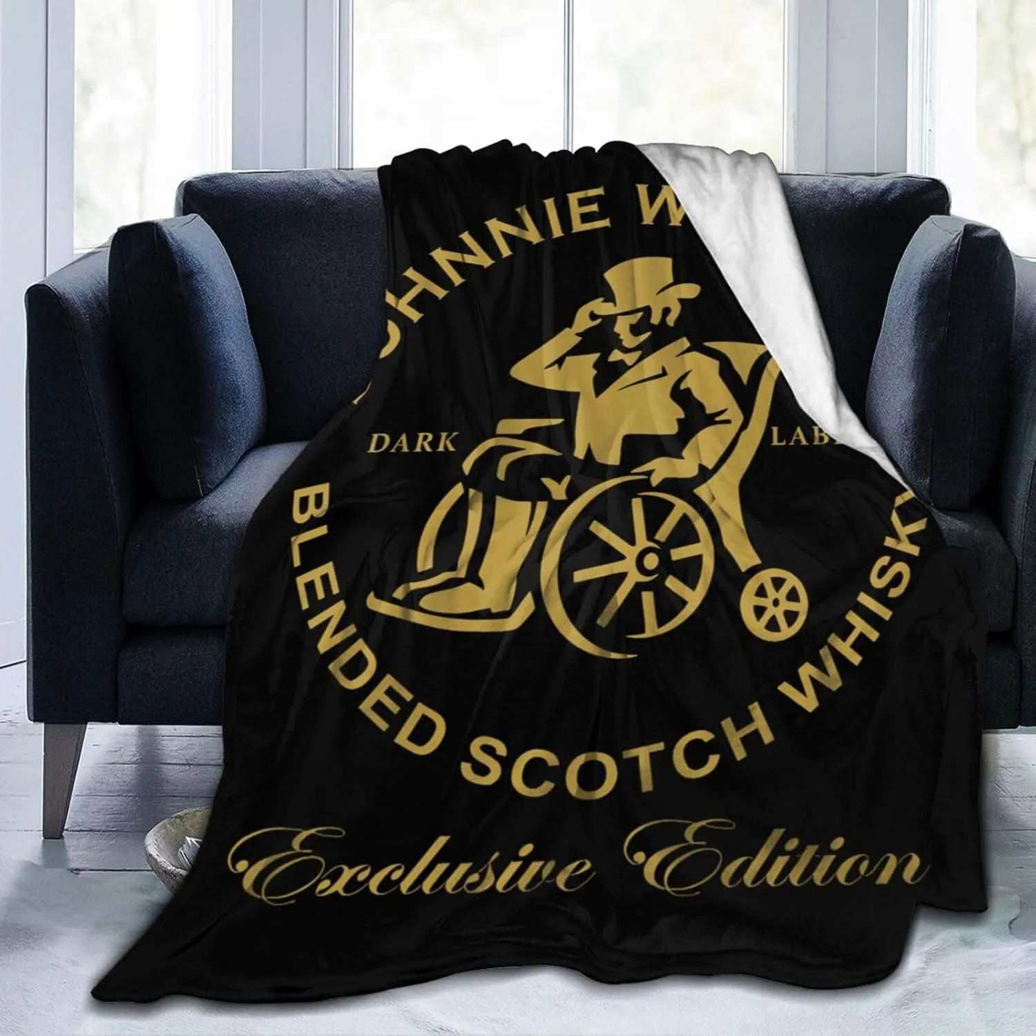 Johnnie Come and Walker Throw Blanket Plush Cozy Warm Breathable Flannel Blankets for Home Outdoor Decorative Comfy Sofa All Season 60"x50"