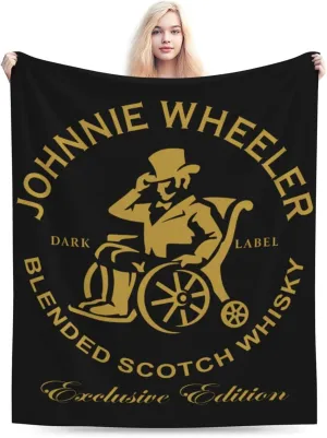 Johnnie Come and Walker Throw Blanket Plush Cozy Warm Breathable Flannel Blankets for Home Outdoor Decorative Comfy Sofa All Season 60"x50"