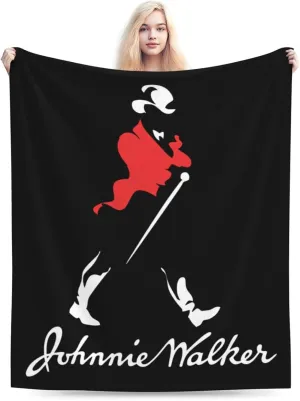 Johnnie Come and Walker Throw Blanket Plush Cozy Warm Breathable Flannel Blankets for Home Outdoor Decorative Comfy Sofa All Season 80"x60"
