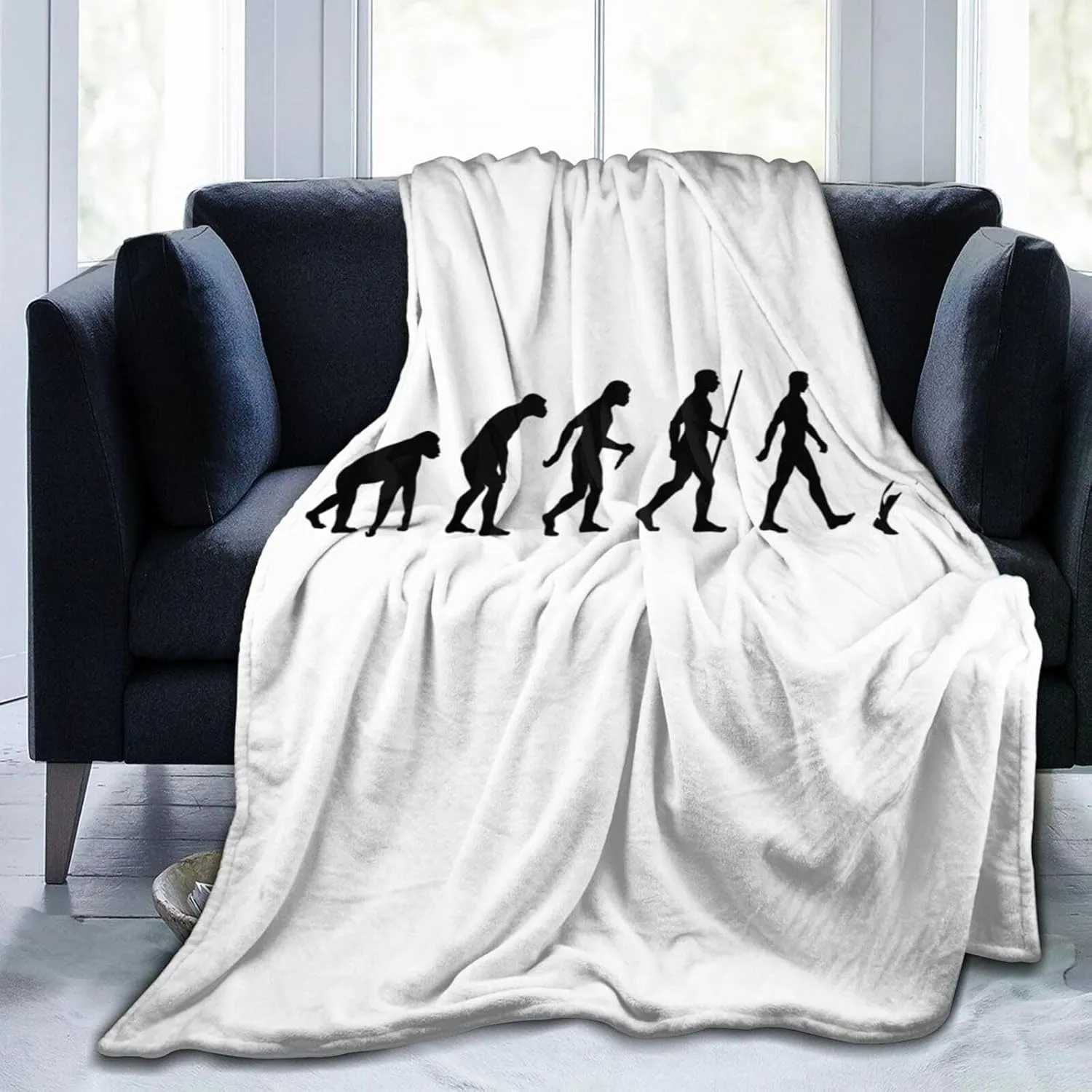 Johnnie Come and Walker Throw Blanket Plush Cozy Warm Breathable Flannel Blankets for Home Outdoor Decorative Comfy Sofa All Season 80"x60"