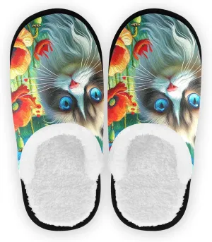 Joisal Spring Green Ladies House Slippers Non Slip Womens Slippers Size 7 with Storage Bag