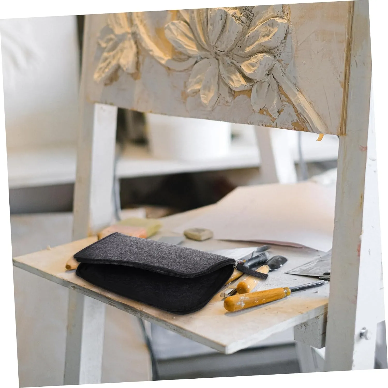 jojofuny 2pcs Felt Bag for Clay Tools Multi-Purpose Tool Organizer Air Dry Clay Pouch