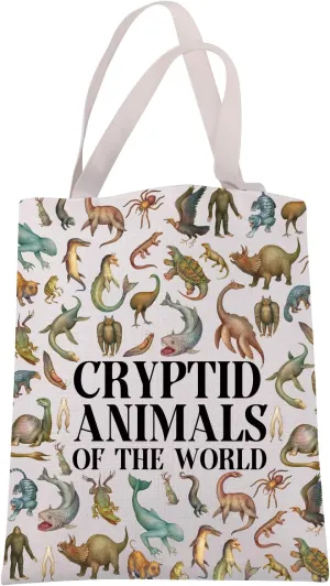 JXGZSO Cryptozoology Gift Cryptid Animals Of The World Tote Bag Cryptid Creature Gift Cryptid Monster Shoulder Bag