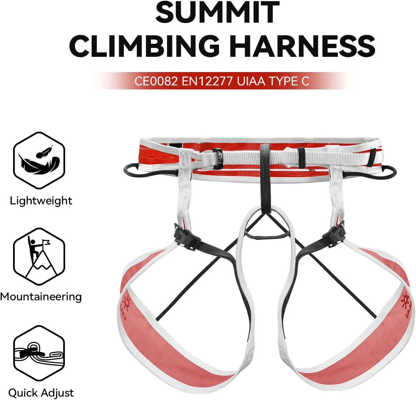 KAILAS Professional Mountaineering Harness Lightweight Rock Climbing Men Ski Harness Adjustable Comfortable