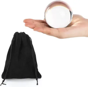Kathfly Acrylic Contact Juggling Ball Small Transparent Practice Juggling Ball with Bag for Beginners Small Hands Cosplay, 7 cm/ 2.76 inches