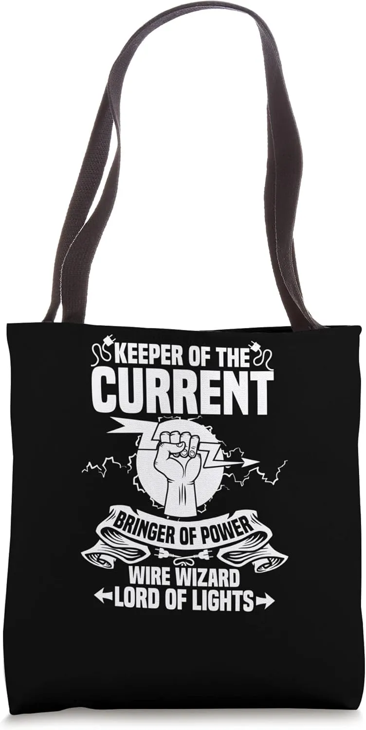 Keeper of the Current Voltage Lineman Circuit Cable Tote Bag