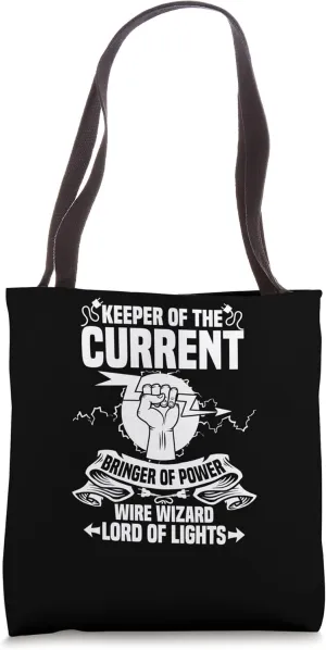 Keeper of the Current Voltage Lineman Circuit Cable Tote Bag