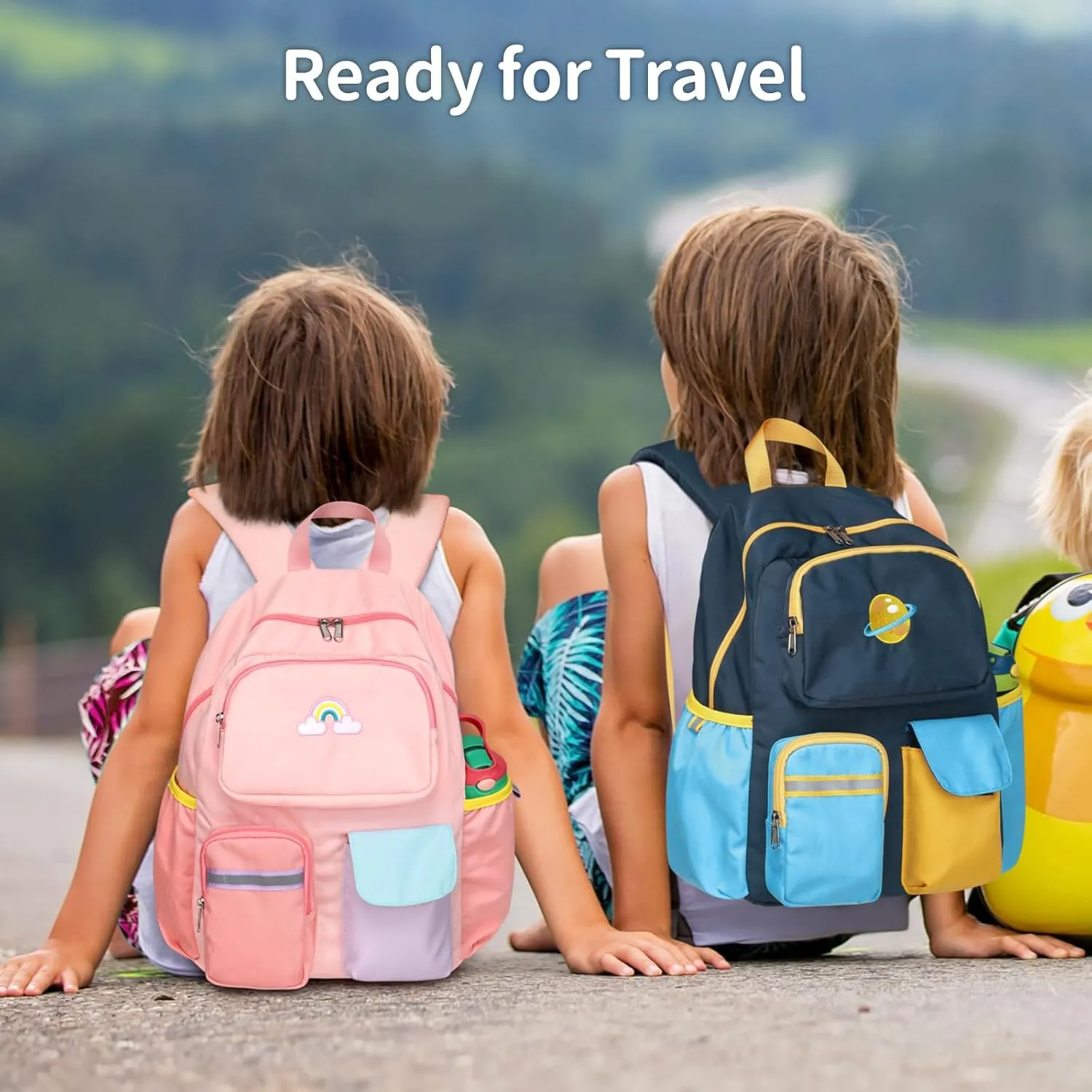 Kids Backpack Boys - 15 Inch Preschool Kindergarten Bookbag for Children 3 to 8, Lightweight School Bags for Elementary 1st 2nd Grade Kids Travel Backpack with Chest Strap, Dark Blue Planet