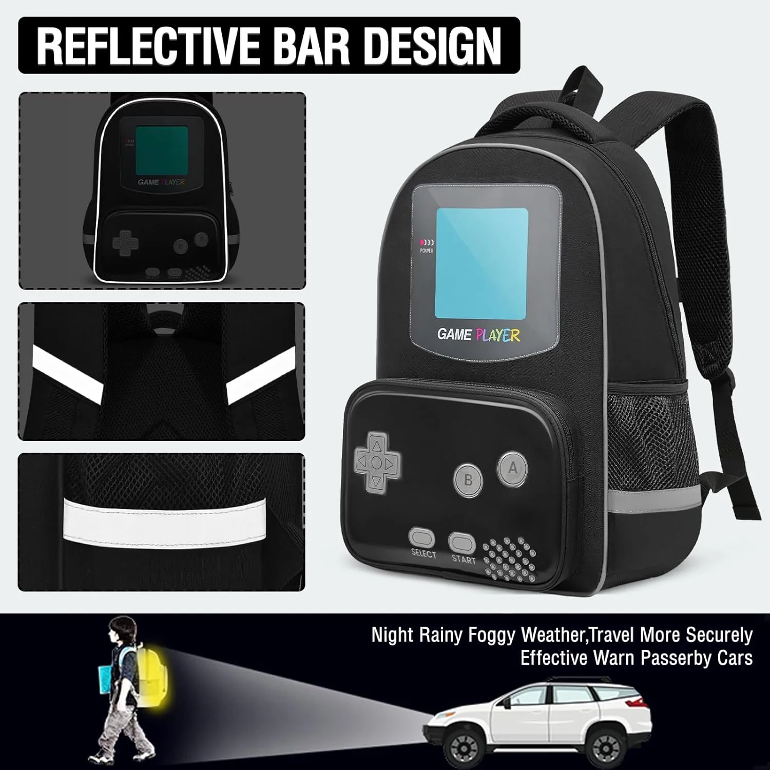 Kids Backpack For Boys School Backpack Game Schoolbag For Children Teens Elementary Middle College Student Bookbag Travel Rucksack Laptop Daypacks